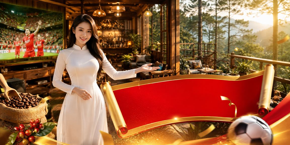 Cảnh đặt cược trực tuyến theo phong cách Đà Lạt với trang phục áo dài truyền thống