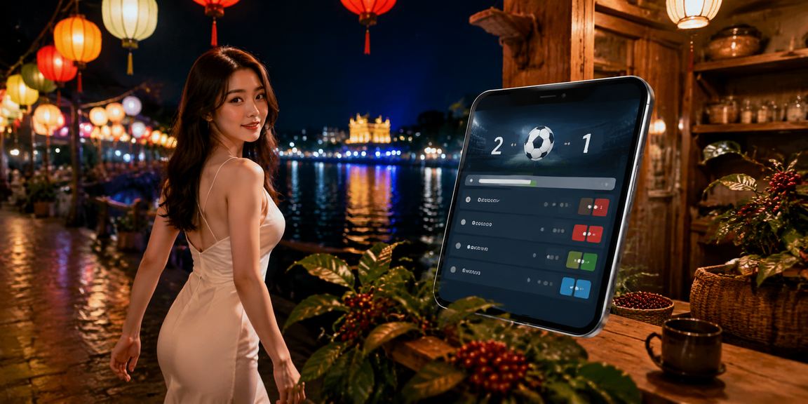 Người dùng tại Huế thực hiện giao dịch nạp tiền cá cược trên điện thoại bên ly cà phê